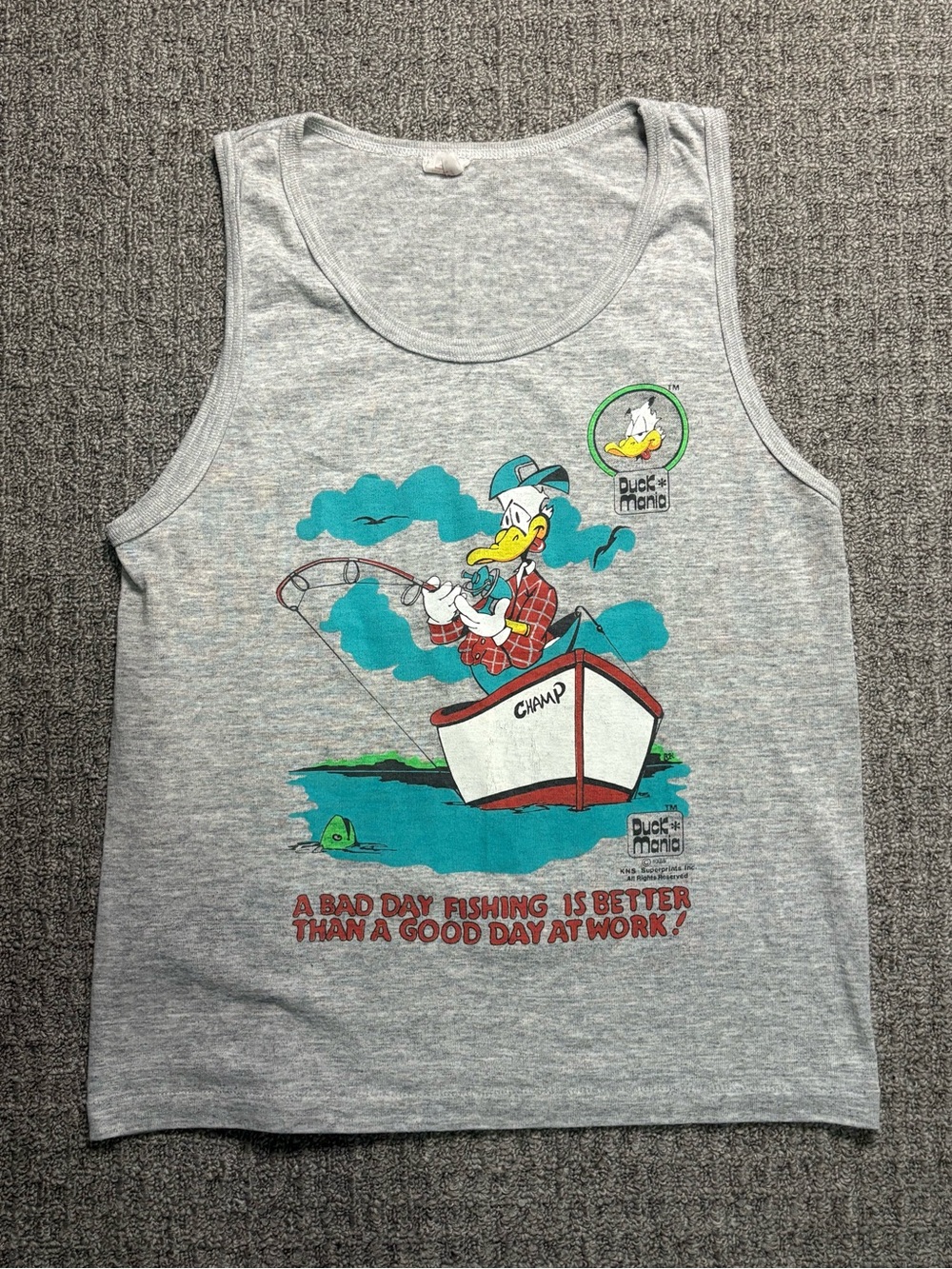 Vintage 1989 Women’s Duck Mania Fishing Tank | $20